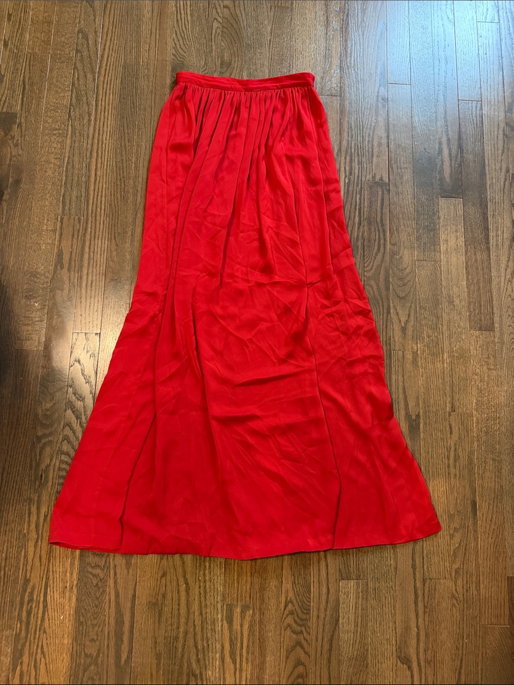 Red Joie silky Maxi Skirt